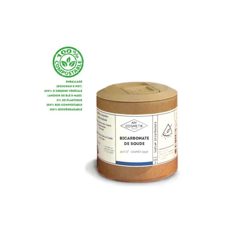 Bicarbonate de soude - 100 g - en pot végétal Bio - MyCosmetik