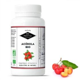 60 Comprimés d'Acérola BIO - 1000 mg - (Riche en Vitamine C) - MyPhytotek