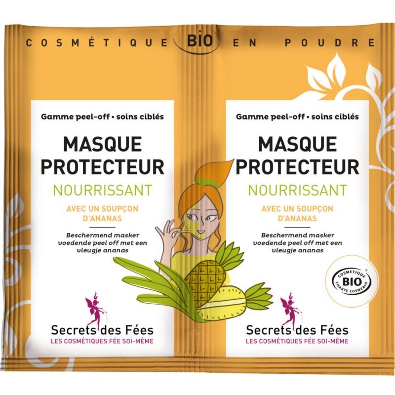 Masque Protecteur Nourrissant Bio (PEEL-OFF) - Sachet 2 doses de 8 g - Secrets des Fées
