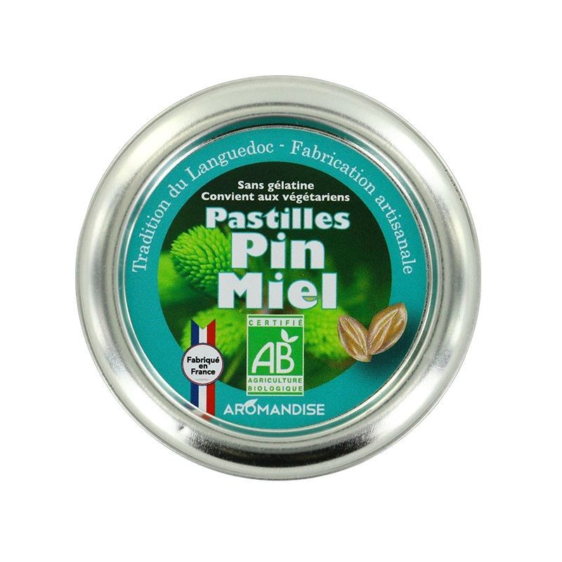 Pastilles Bio au Pin et Miel - 45 g - Aromandise