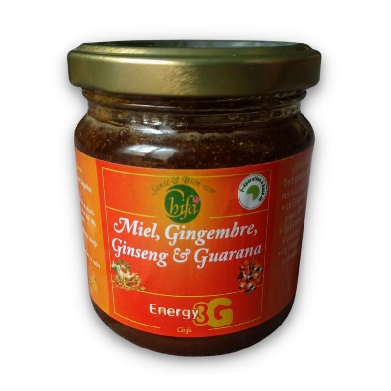 Miel au Gingembre, Ginseng et Guarana - 250g - Chifa Chifa - 1