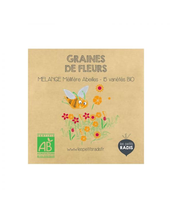 Mini-kit graines mellifères bio - mélange de fleurs - Jardinage - Les Petits Radis
