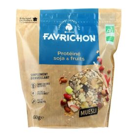 Muesli Protéiné Soja & Fruits Bio - 450g - Favrichon