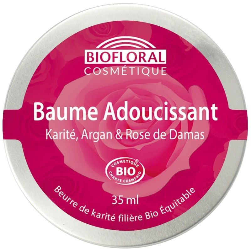 Baume Adoucissant Bio Karité, Argan et Rose de Damas - 35 ml - Biofloral