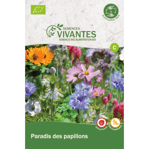 Paradis des Papillons Bio - Sachet de fleurs à semer - Semences Vivantes