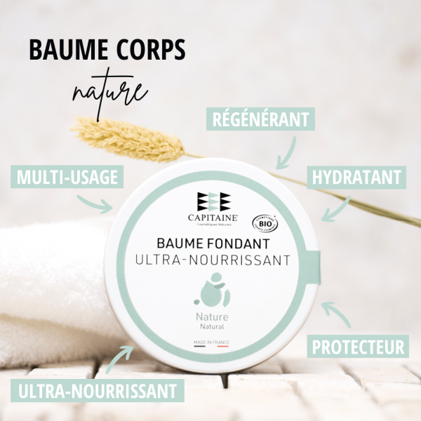 Baume Corps & Visage Nourrissant Bio au Karité & Cire d'abeille Bio - 90g - Capitaine