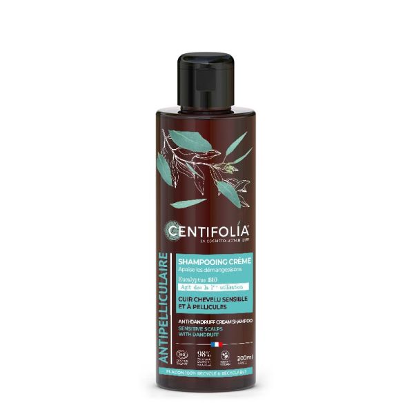 Shampoing crème Anti-pelliculaire Bio - Cuir Chevelu & Pellicules - 200ml - Centifolia