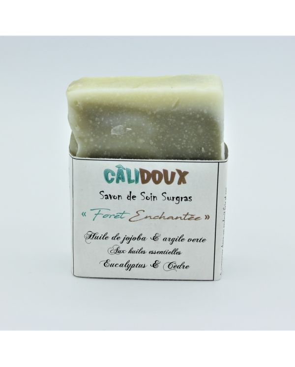 Savon Surgras Bio "FORÊT ENCHANTÉE" - peaux mixtes/grasses - 100g - Câlidoux Calidoux Aroma Cosmétiques - 1