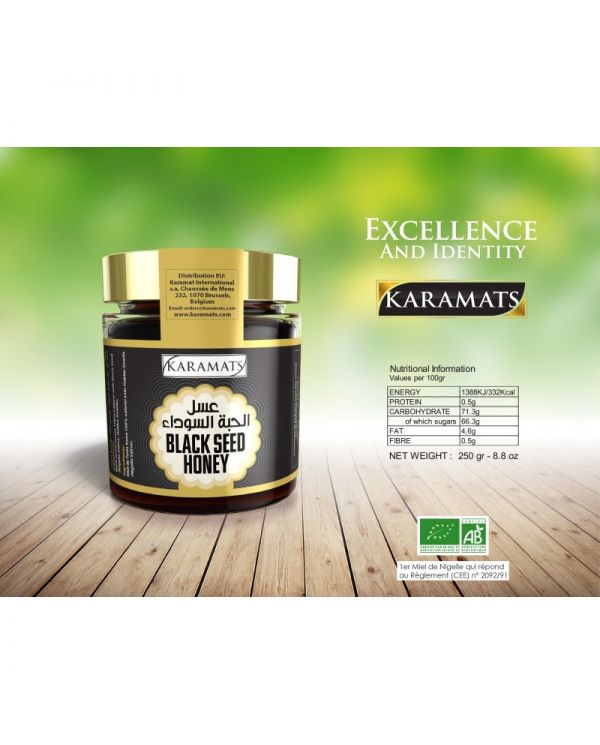 Miel de Forêt Noire et Graine de Nigelle 250g - 100% Naturel - Karamats
